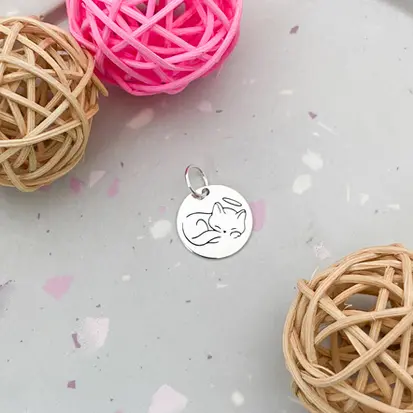 PINGENTE 1,5CM GATO ANJINHO